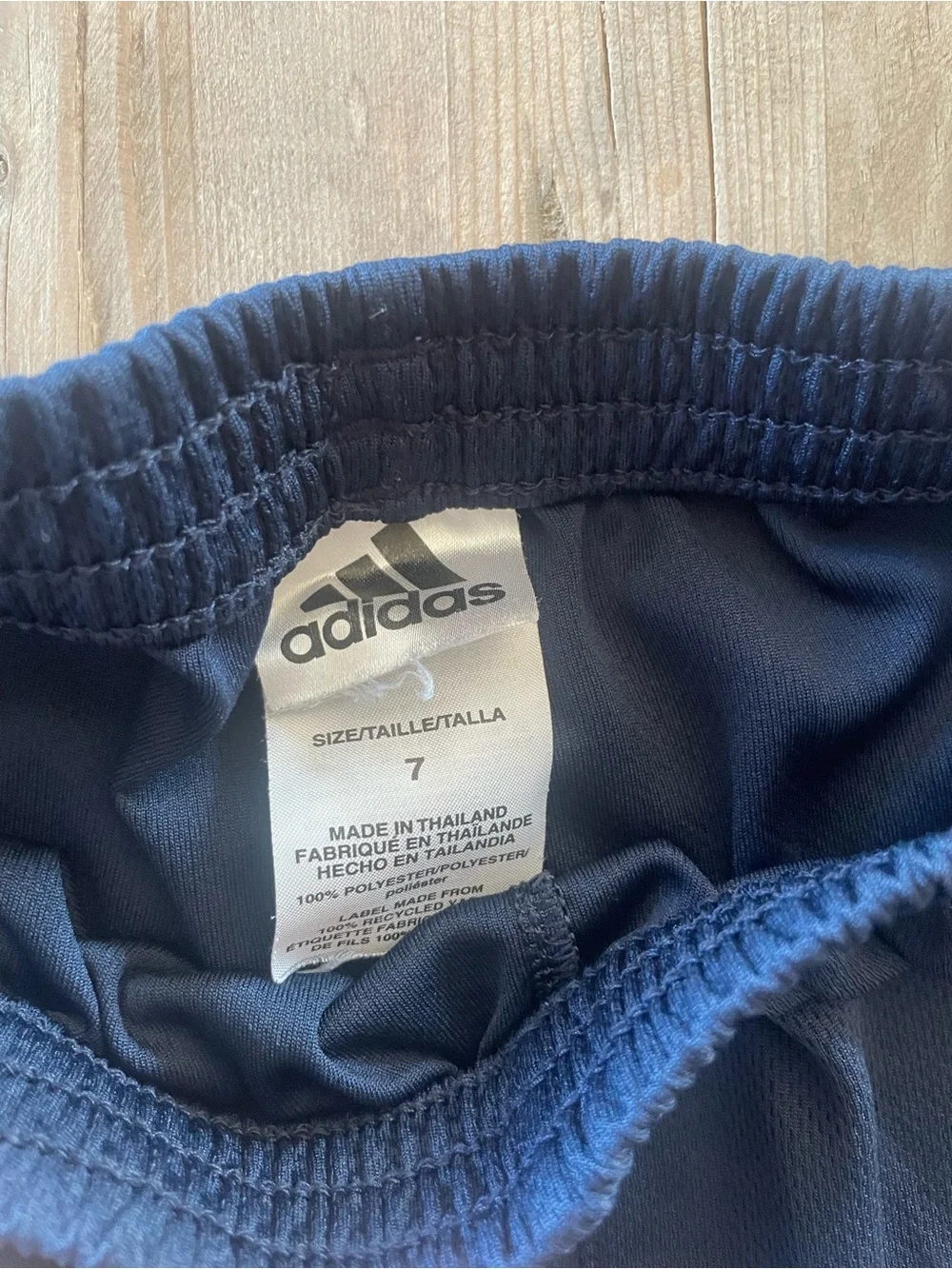 adidas Navy Blue Shorts with White Stripes